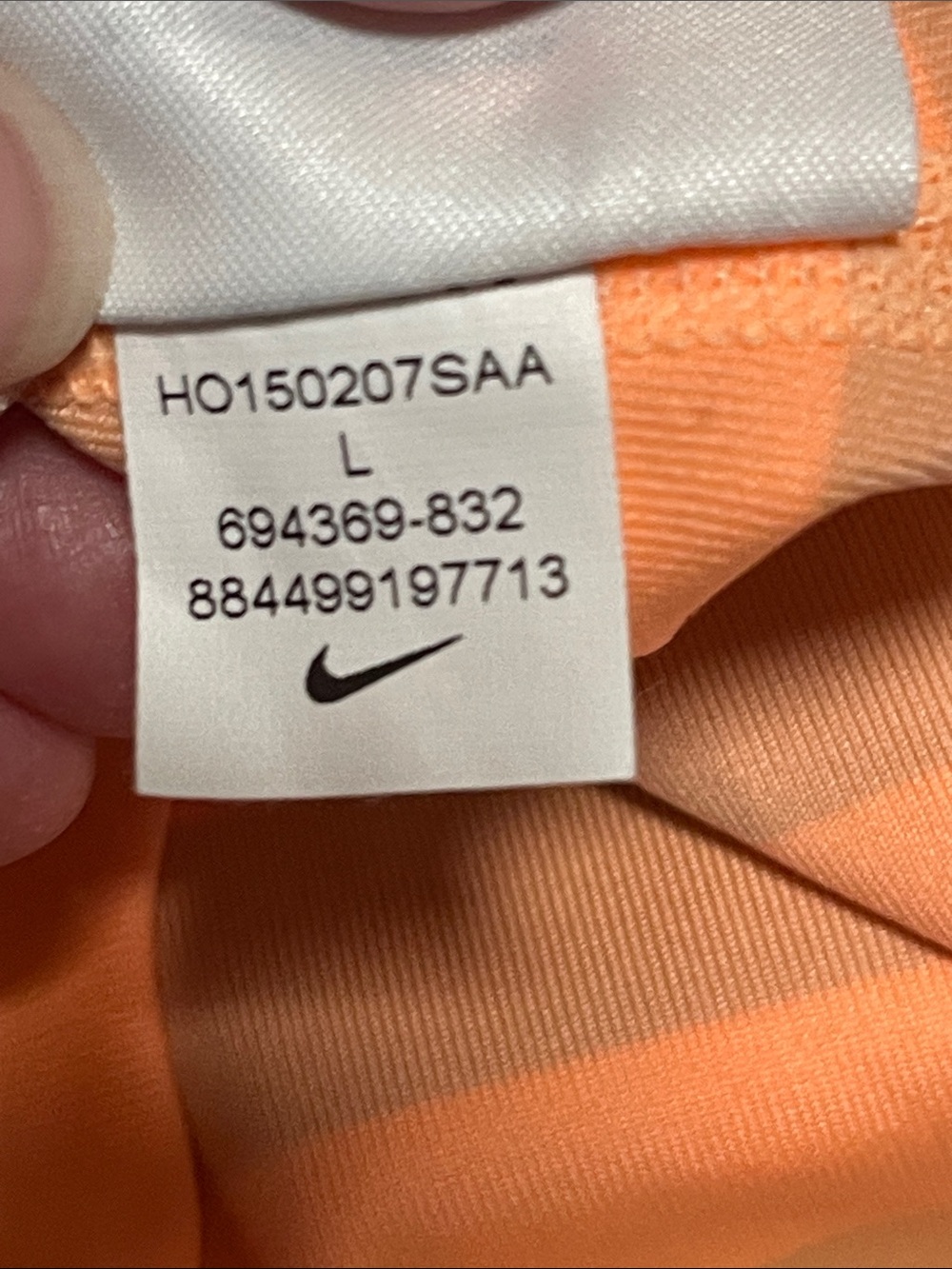 Nike Dry Fit Peach and Brown Striped Performance Tank - Picture 7 of 7
